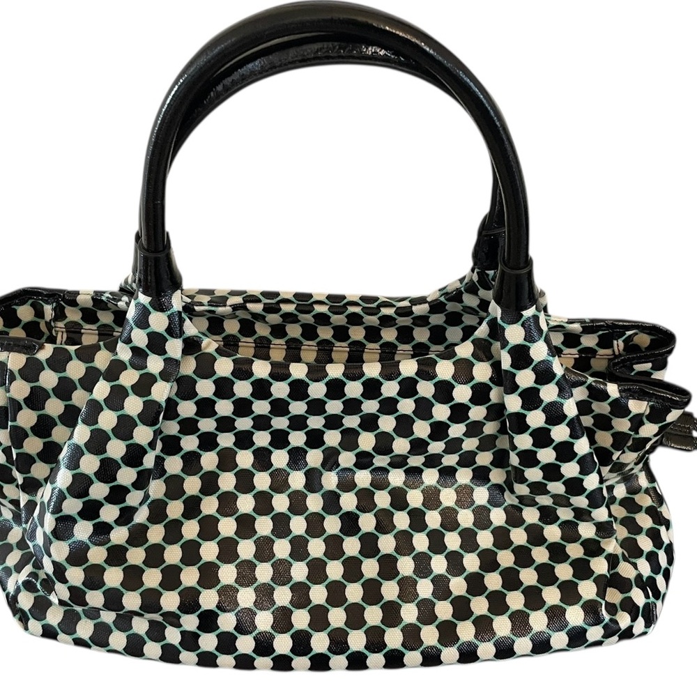 KATE SPADE Dundee Drive Stevie Mint Green Checkered Tote Shoulder Bag Storybook - Picture 8 of 16